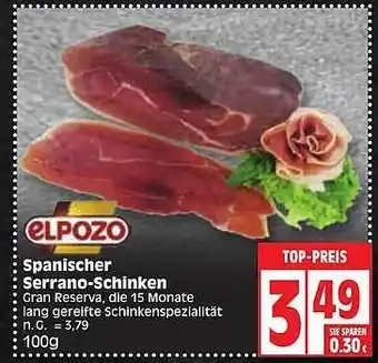 Edeka Elpozo spanischer serrano-schinken Angebot