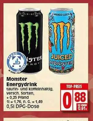 Elli Markt Monster energydrink Angebot