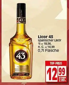 Elli Markt Licor 43 spanischer likör Angebot