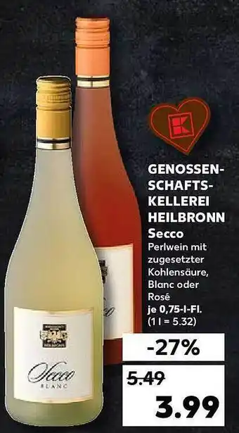 Kaufland Genossen-schafts- kellerei heilbronn secco Angebot