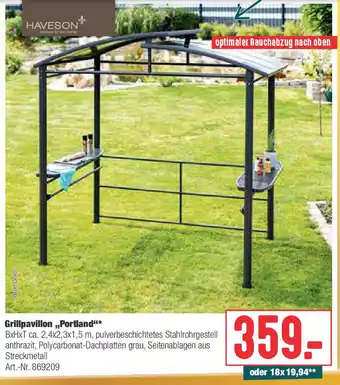 Hellweg Grillpavillon Portland Angebot