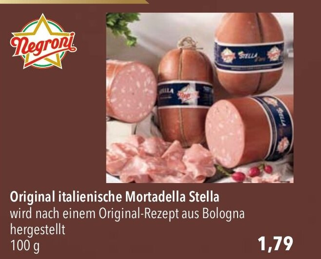 Negroni Original italienische Mortadella Stella 100 g Angebot bei CITTI Markt