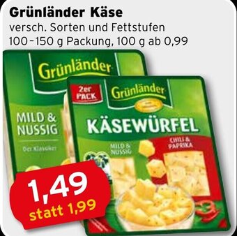 CAP Markt Grünländer Käse 100-150g Angebot