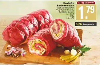 WEZ Herzhafte Rinderrouladen 100 g Angebot