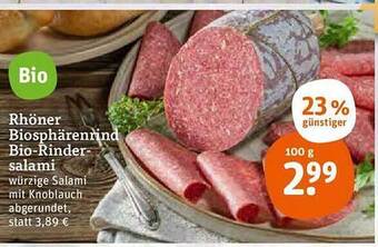tegut Rhöner biosphärenrind bio rinder salami Angebot