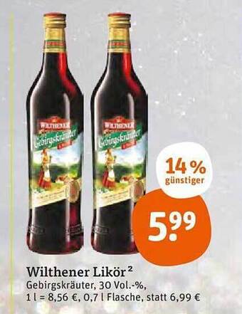 tegut Wilthener likör Angebot