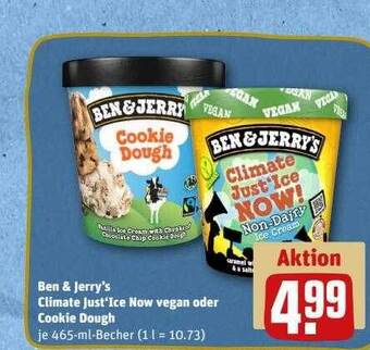 REWE Ben & jerry's climate just'ice now vegane oder cookie dough Angebot