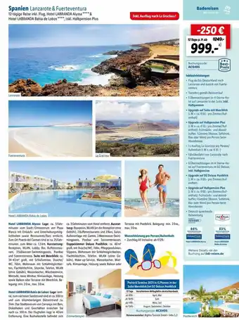 Lidl Reisen Spanien lanzarote & fuerteventura Angebot