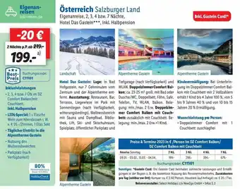 Lidl Reisen Österreich salzburger land Angebot