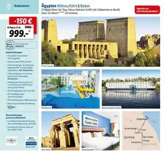 Lidl Reisen Ägypten nilkreuzfahrt & baden Angebot