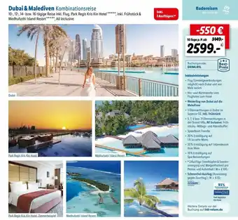 Lidl Reisen Dubai & malediven kombinationsreise Angebot