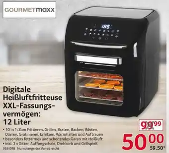 Selgros Gourmetmaxx Heißluftfritteuse XXL Fassungsvermögen: 12 Liter Angebot