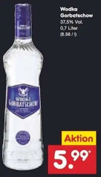 Netto Marken-Discount Wodka Gorbatschow 0,7 Liter Angebot