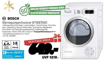 MEDIMAX Bosch Wärmepumpentrockner WTW875W0 Angebot