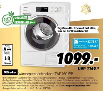 MEDIMAX Miele Wärmepumpentrockner TWF 760 WP Angebot