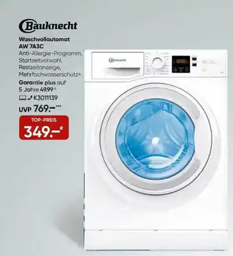 Galeria Bauknecht waschvollautomat aw7a3c Angebot