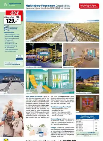 Lidl Reisen Mecklenburg-vorpommern ostseebad binz Angebot