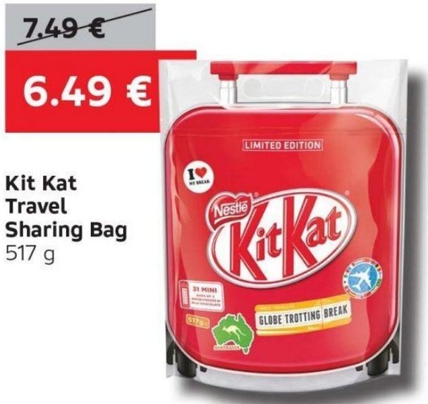 Kit Kat Travel Sharing Bag 517 g Angebot bei VELTA Free Shop