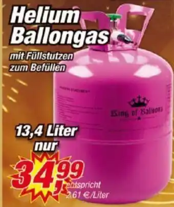 Posten Börse Helium Ballongas 13,4 Liter Angebot