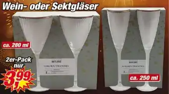 Posten Börse Wein oder Sektgläser 2er Pack Angebot