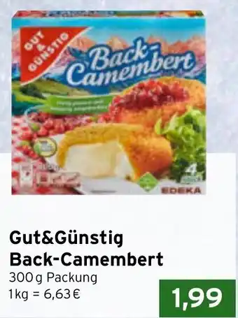 CAP Markt Gut & Günstig Back Camembert 300 g Packung Angebot