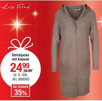 AWG Mode Lisa Tossa Strickjacke mit Kapuze Angebot