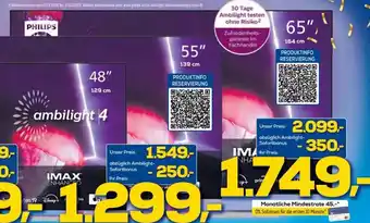 Euronics Berlet Philips 65OLED857/12 OLED-TV Angebot