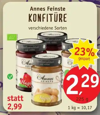 Erdkorn Biomarkt Annes Feinste Konfiture 225g Angebot