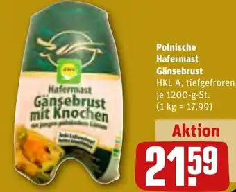 REWE Polnische Hafermast Gänsebrust 1200 g St. Angebot