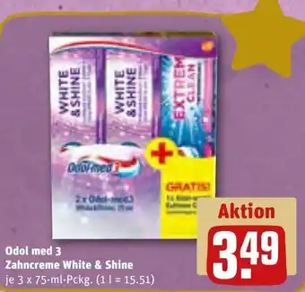 REWE Odol med 3 Zahncreme White & Shine Angebot