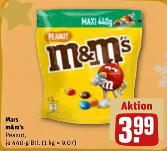 REWE m & m's Mars 440 g Btl. Angebot