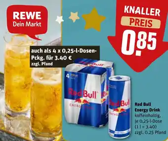 REWE Red Bull energy drink 0,25 ml Dose Angebot