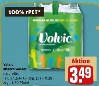 REWE Volvic Mineralwasser 6 x 1,5 l Fl.-Pckg. Angebot