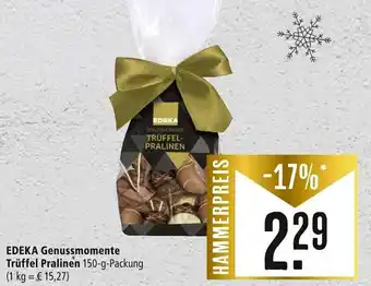 Marktkauf Edeka Genussmomente Trüffel Pralinen 150 g Packung Angebot