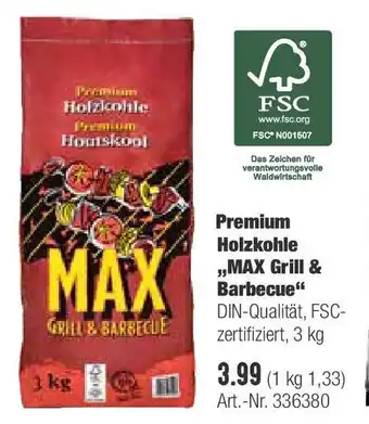 Hellweg Premium Holzkohle Max Grill & Barbecue Angebot