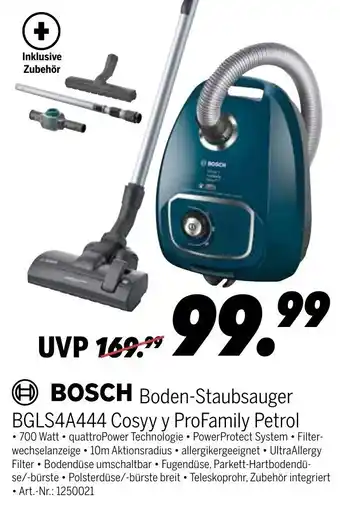 MEDIMAX Bosch Boden-Staubsauger BGLS4A444 Cosyy y ProFamily Petrol Angebot