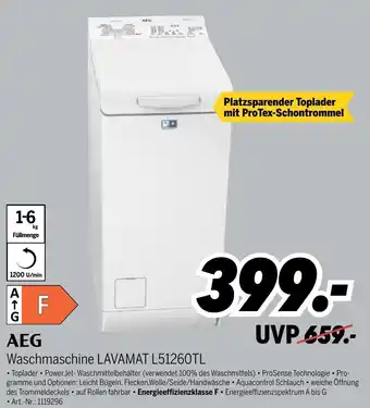 MEDIMAX AEG Waschmaschine Lavamat L51260TL Angebot