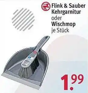 Rossmann Flink & sauber kehrgarnitur oder wischmop Angebot