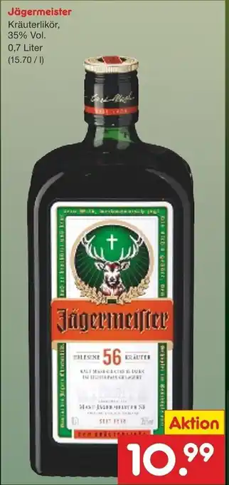 Netto Getränke Discount Jägermeister Kräuterlikör 0,7 Liter Angebot