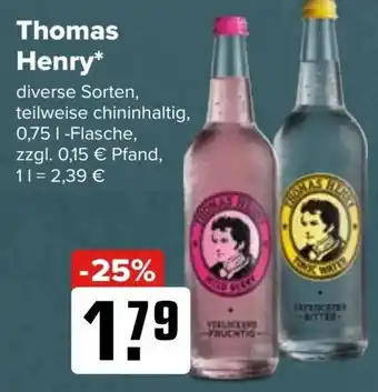 Logo Getränkemarkt Thomas Henry 0,75 L Flasche Angebot