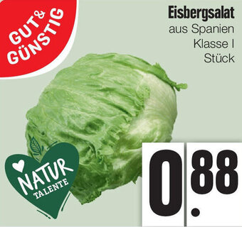 Edeka Xpress Gut & Günstig Eisbergsalat Angebot