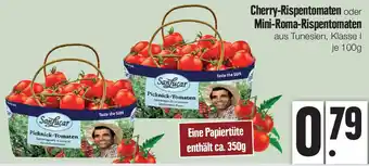 Edeka Xpress SanLucar Cherry Rispentomaten oder Mini Roma Rispentomaten 100 g Angebot