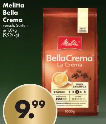 Trink und Spare Melitta Bella Crema 1,0 kg Angebot