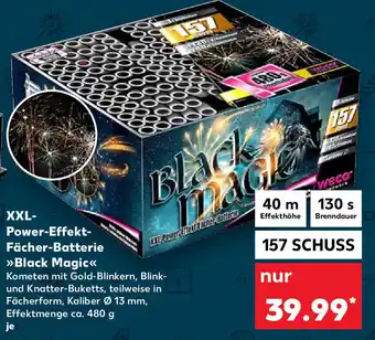 Kaufland XXL Power Effekt Fächer Batterie Black Magic 157 Schuss Angebot