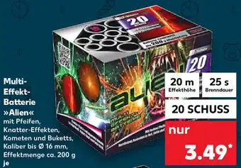 Kaufland Multi Effekt Batterie Alien 20 Schuss Angebot