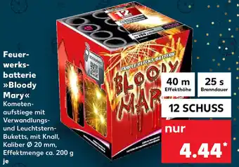 Kaufland Feuerwerksbatterie Bloody Mary 12 Schuss Angebot