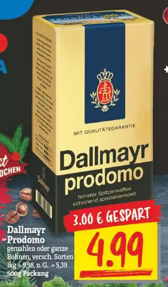 NP Discount Dallmayr Prodomo 500 g Packung Angebot