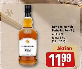 REWE Kaufpark Rewe feine welt barbados rum 8 j Angebot