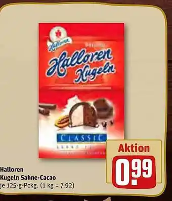 REWE Kaufpark Halloren kugeln sahne-cacao Angebot