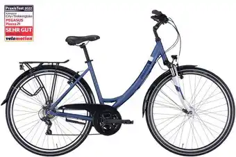 Radonline Pegasus piazza 21, 21 gang kettenschaltung, damenfahrrad, wave, modell 2022, 28 zoll 50 cm steel blue matt Angebot